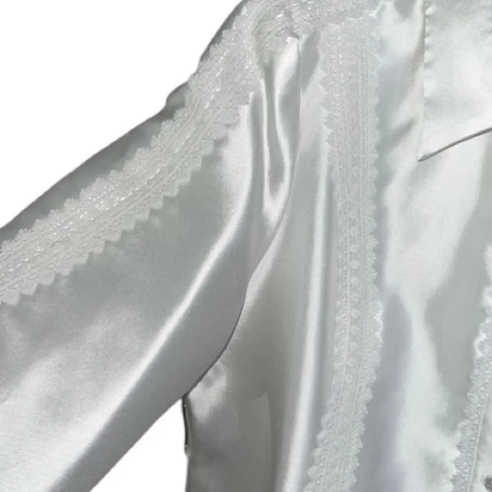 Terramina Collection Church Sunday Best Easter White Long Sleeve Dress Size 20 - Picture 7 of 9